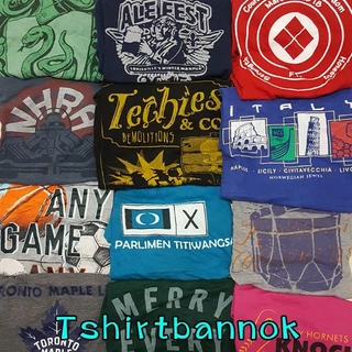 เสื้อยืด เสื้อยืดมือสอง เสื้อยืดแขนสั้น ไม่มีตำหนิ ตัวละ 5-15 บาท เลือกขนาดได้ S ถึง 3XL