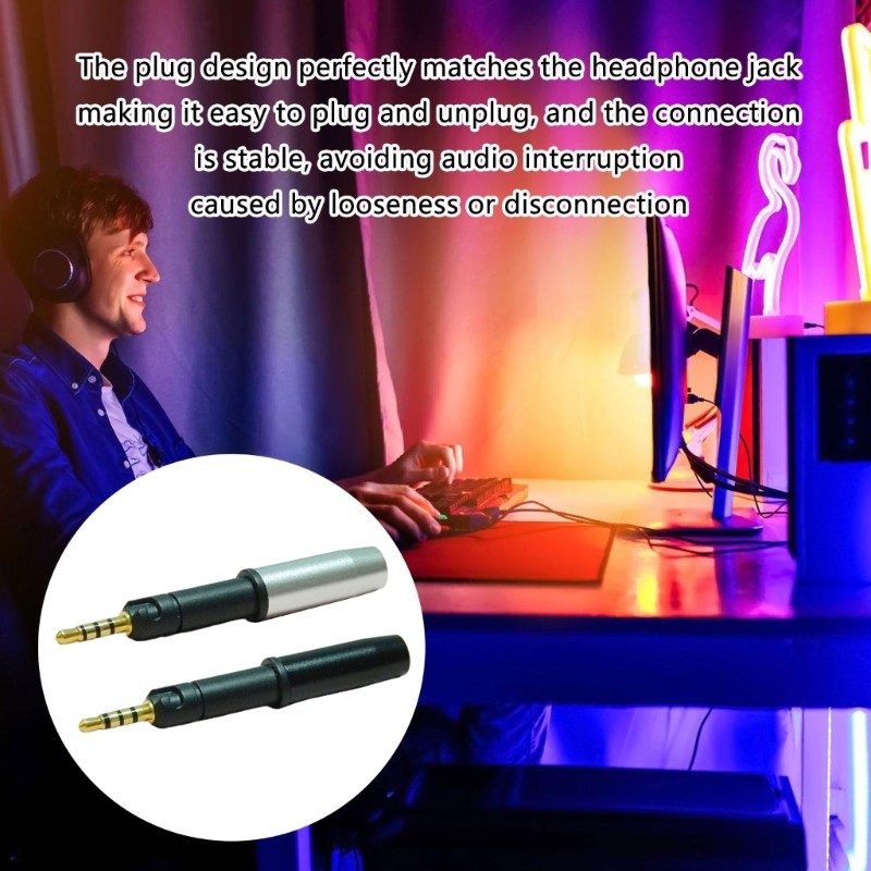 Cons 3 5 มม.สเตอริโอชายปลั๊กเพลงตัวเชื่อมต่อสายเคเบิลสําหรับ HD560S HD400 M50X M70X