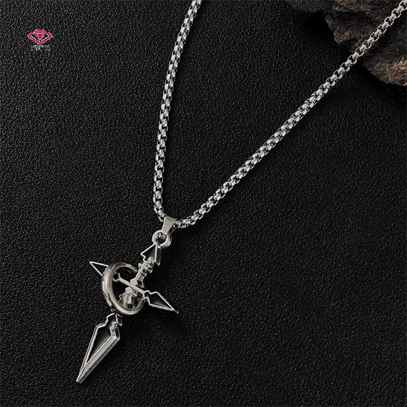 ไง วินเทจข้ามจี้สร้อยคอสําหรับผู้ชายอเนกประสงค์โซ่อินเทรนด์เหงื่อเสื้อพังก์โซ่เครื่องประดับของขวัญใหม่ - รูปที่ 2