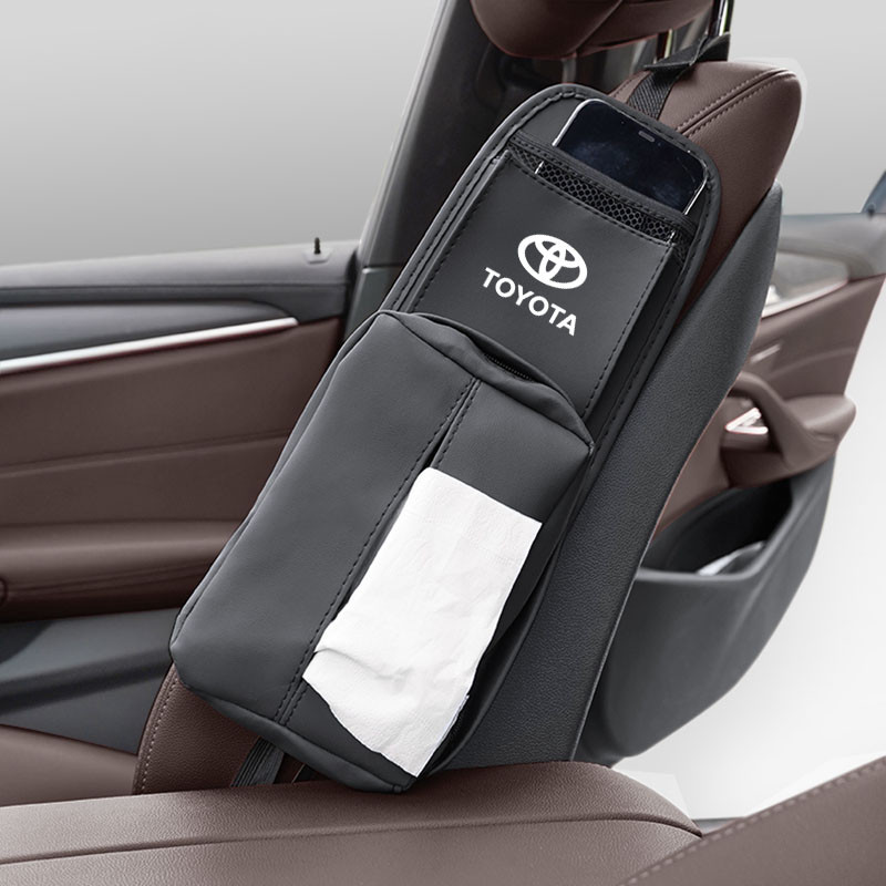 รถที่นั่งด้านข้างแขวนกระเป๋า Multi-Pocket Organizer สําหรับ Toyota Corolla Prius Yaris Rav4 CHR Aygo Hilux Raize Camry vios wish