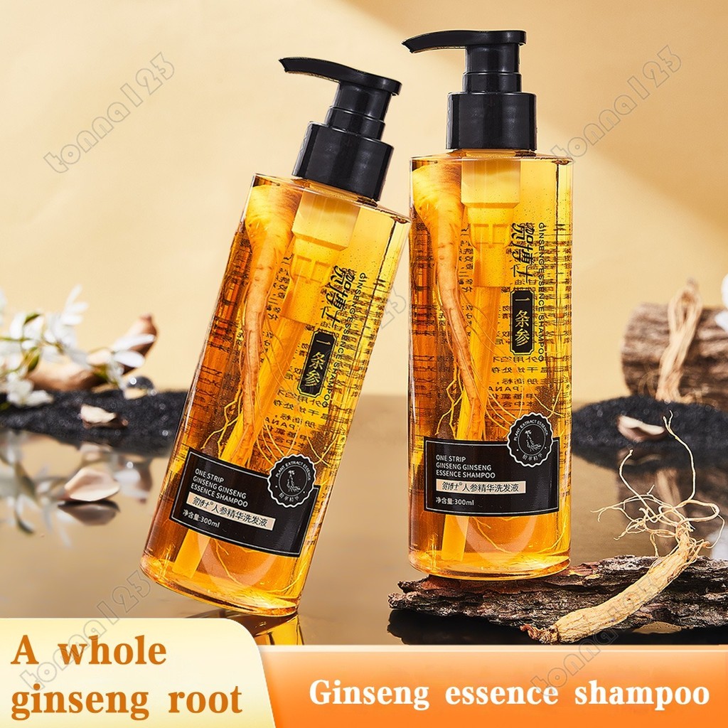 Ginseng essence Shampoo Black Plant Extract Nourishing Hair Brightening and Softening Shampoo Nourishing and Moisturizing Hair Liquid