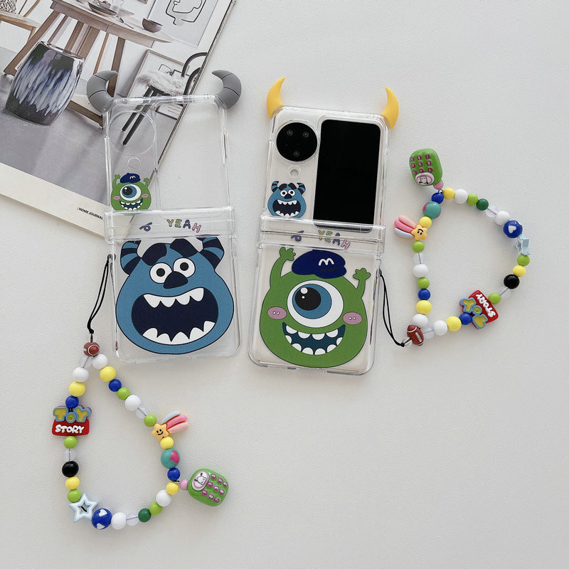 เคสโทรศัพท์แบบพับได้สําหรับ Oppo Find N2 N3 Flip Cute Monster University Bracelet เคสโทรศัพท์ TPU แบบแข็ง – โปรปัง