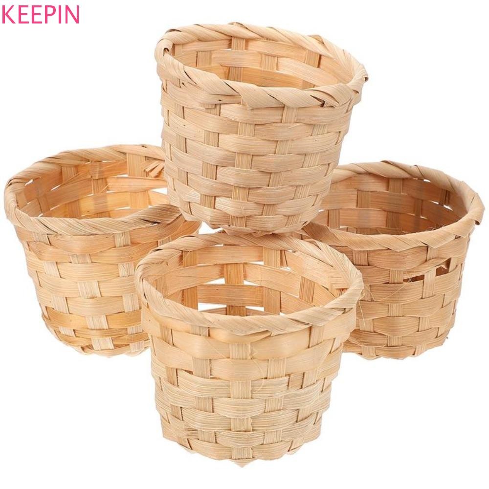 Keepin Basket Mini Country Sundries Organizer Handmade ตกแต่งแบบพกพากล่องพืช
