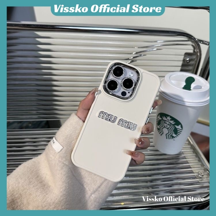 หรูหรา MIU MIU เคสโทรศัพท์สําหรับ iPhone 16 15 14 Pro MAX 13 Pro MAX 12 Pro MAX 11 Pro MAX XS MAX XR X 7 8 PLUS MIU iPhone 13 กรณี