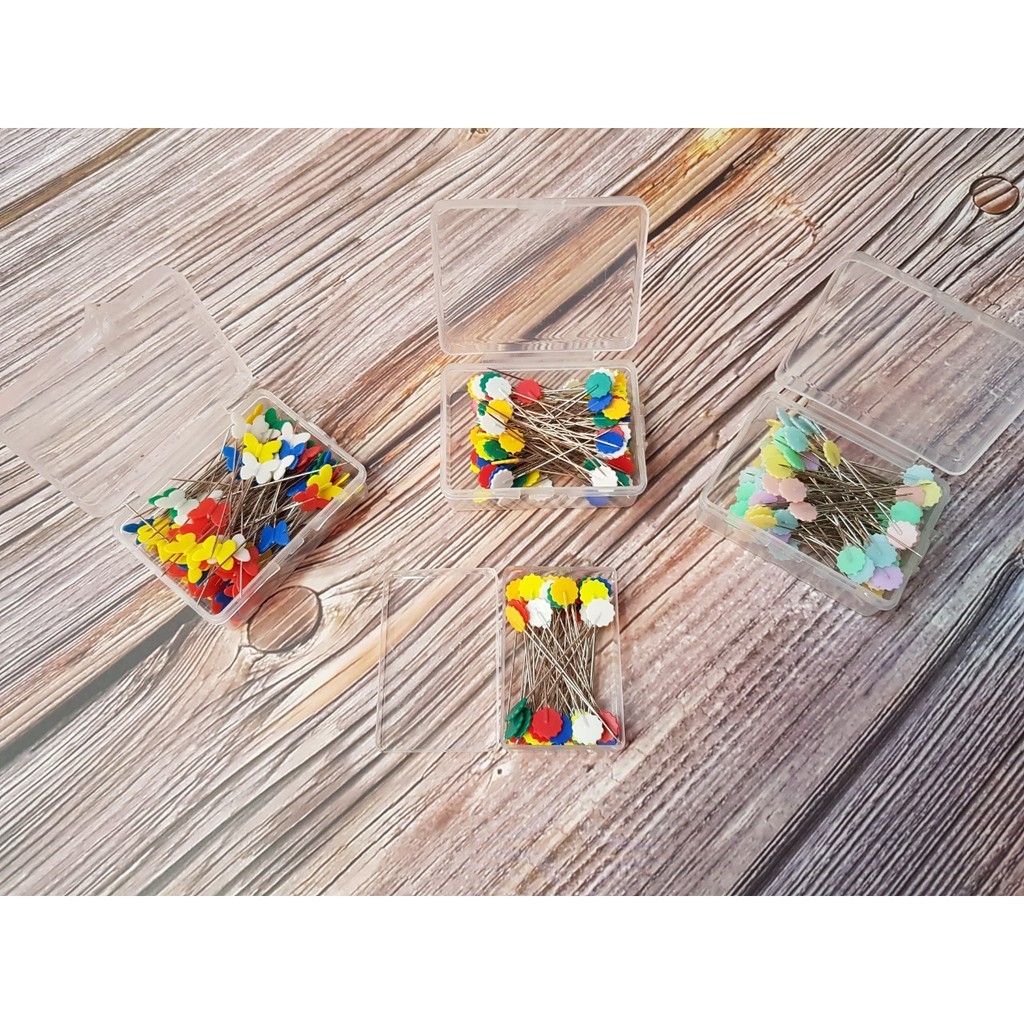 เข็มหมุด หัวแบน แฟนซี ปักผ้า เข็มปักผ้า กลัดผ้า หมุดปักผ้า [มีของพร้อมส่ง ส่งจากไทย]