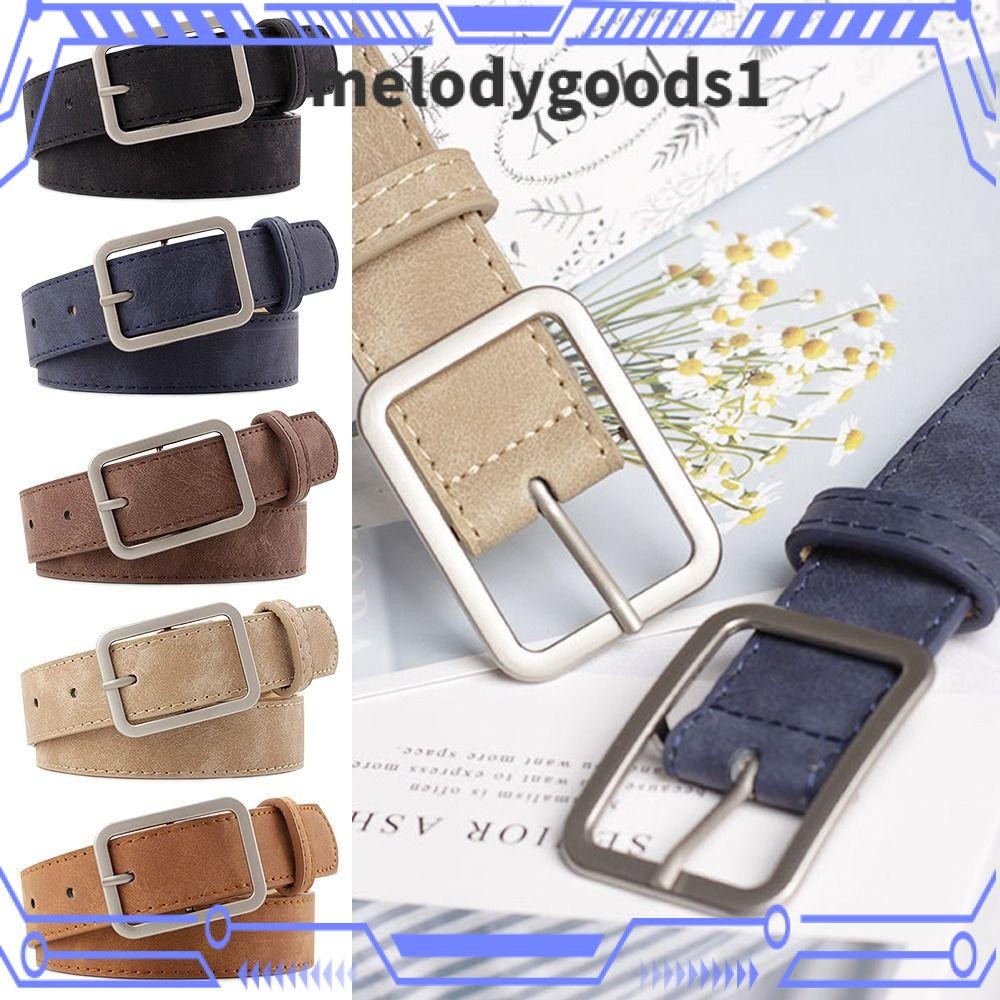 Melodygoods1 เข็มขัดหนังแฟชั่นหรูหราการออกแบบแบรนด์ย้อนยุครัดเอว