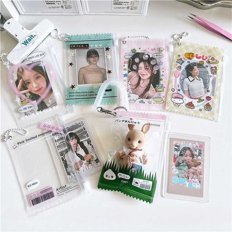 กระเป๋าป้ายน่ารัก 3 นิ้ว Photocard Holder Toploader Protector ตุ๊กตากระเป๋า