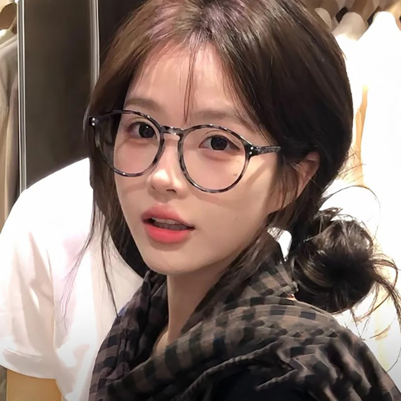 👓แว่นตาสายตาสั้น👓 -100~575° ป้องกันแสงสีฟ้า กรอบแว่นทรงกลม แว่นตานักเรียนสไตล์เกาหลี แว่นตาแฟชั่นผู้หญิง 088