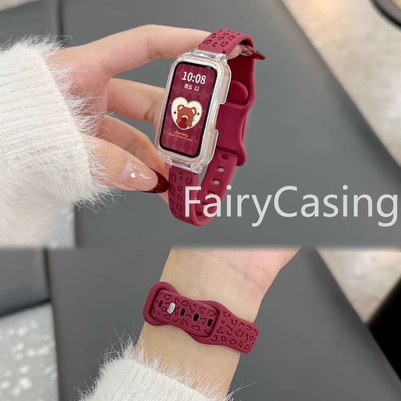 เสือดาวพิมพ์สายรัดซิลิโคนสําหรับ Xiaomi Band 8 Active สายรัดเปลี่ยนกีฬาสายรัดข้อมือ Correa สร้อยข้อมือสําหรับ Redmi Band 2 สายนาฬิกา