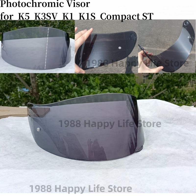 YPhotochromic Visor Shield Lens for AGV K5 K5S K1S K3SV K1 Compact ST Helmet Accessories Parts Uv pr
