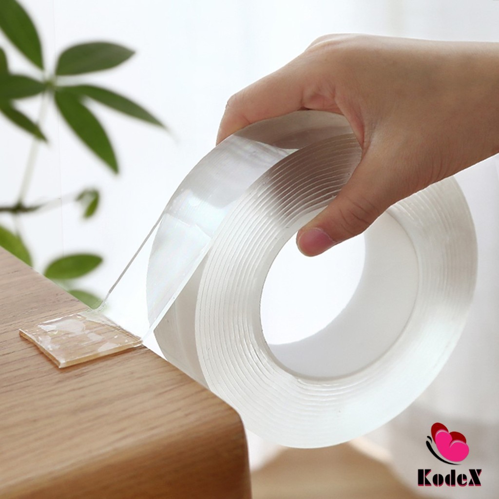 KDX กาวสองหน้า เทปกาว ทำความสะอาดและนำมาใช้ใหม่ได้ มี 2 ขนาดให้ เลือก Double Side Adhesive Tape