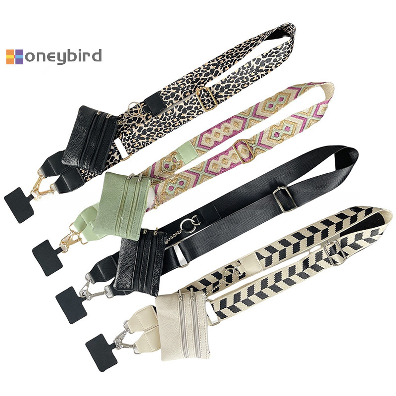 Honeybird Crossbody สีสันโทรศัพท์กระเป๋ากระเป๋าสตางค์สําหรับ Iphone สําหรับ Samsung Huawei Xiaomi Universal สายโทรศัพท์เชือกซิปกระเป๋า Nice