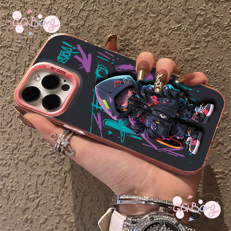 ภาพวาดสีน้ำมันคู่รัก เด็กชายมังกรสุดเท่ ปกหรูหรา เคสไอโฟน13 11 15 XR 12 14 Pro Max 7Plus X XS Max 7 8 15 14 Plus SE เคส