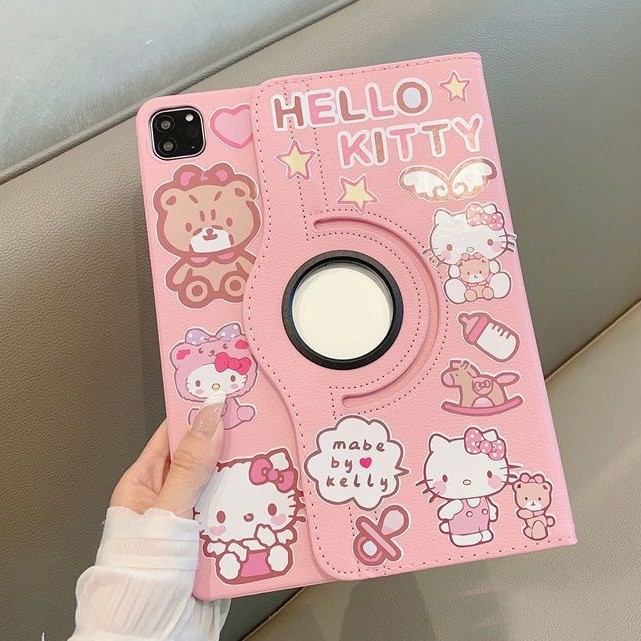 360.เคสฝาพับ ปรับองศาได้360 องศา เคส Samsung Tab A7 lite/Tab S6 lite/Tab A9 Plus/Tab S9 FE S7 S8 เคสหนัง ลายการ์ตูน