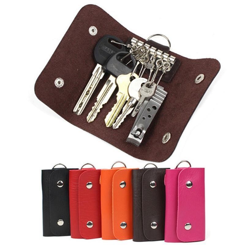 ของขวัญแฟชั่น key holder Organizer Buckle key wallet case พวงกุญแจรถสําหรับผู้หญิงผู้ชาย