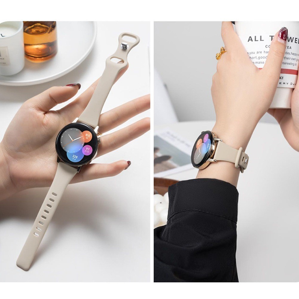 20/22 มม.กีฬาสําหรับสําหรับนาฬิกา Galaxy FE/6/5/4 Band/Active 2 สาย 40 มม.44 มม.นุ่มซิลิโคนบางเฉียบส