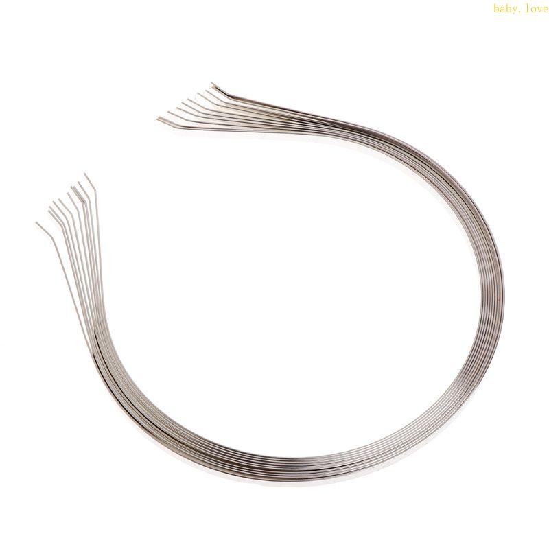 Dasbsug 10 ชิ้น Lot 5 มิลลิเมตร 0 21in Silver Metal Hairband ตกแต่งแถบคาดศีรษะสําหรับเด็กผู้หญิง