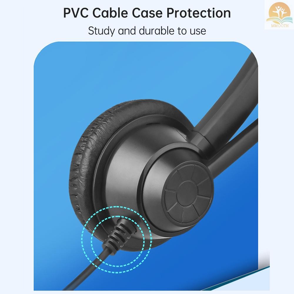 ชุดหูฟังคอมพิวเตอร์แบบมีสาย USB พร้อมไมโครโฟน Universal Office Call Center หูฟังด้านเดียวรองรับการควบคุมระดับเสียง Mute Cancelling เหมาะสําหรับโทรศัพท์ Operator คอมพิวเตอร์ PC พจนานุกรม