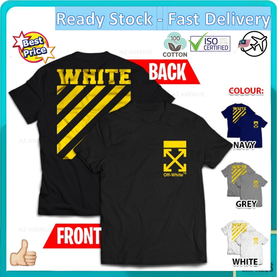 SL-217 OFF WHITE Hip Hop Streetwear เสื้อยืด T เสื้อ Baju เสื้อแขนสั้น [XS-5XL] OFW-0004