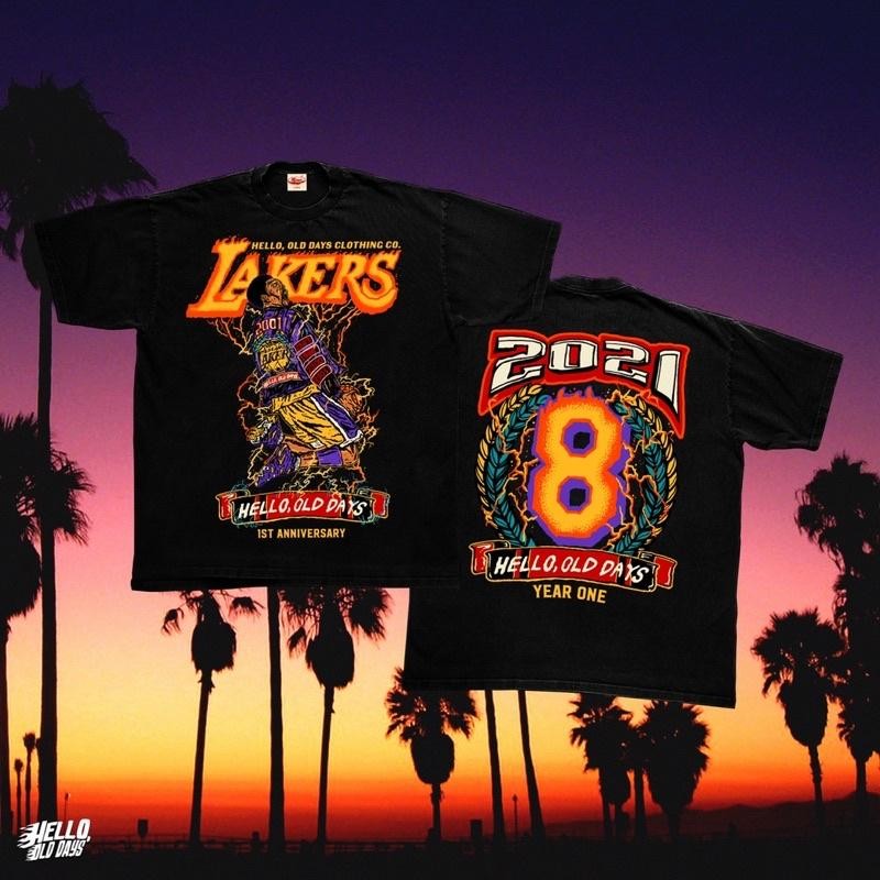 KOBE BRYANT TRIBUTE SHIRT HELLO, OLD DAYS YEAR 1 RELEASE เสื้อยืด Unisex คุณภาพสูง Spot Big LOGO T (