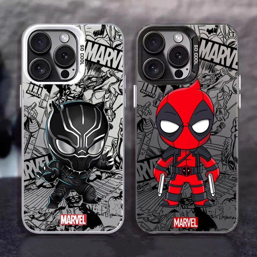 แฟชั่น Marvel Deadpool IMD เคสโทรศัพท์สําหรับ Vivo V40 V30 V29 V27 V25 V23 Pro V30 Lite V29e V27e V25e V23e V20 Pro ปกหลัง