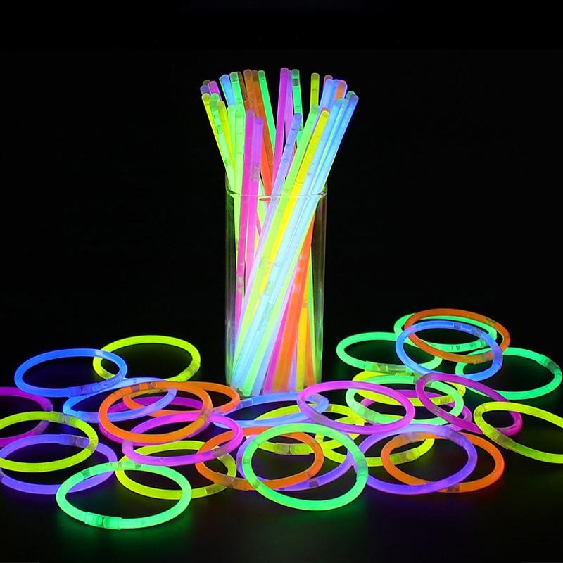 Onetimingsuper 50/100 ชิ้น Glow Sticks 8 นิ้ว Glow In The Dark Party Glows คอนเสิร์ตแสดงงานแต่งงานวันเกิดโปรดปรานตกแต่ง OTP
