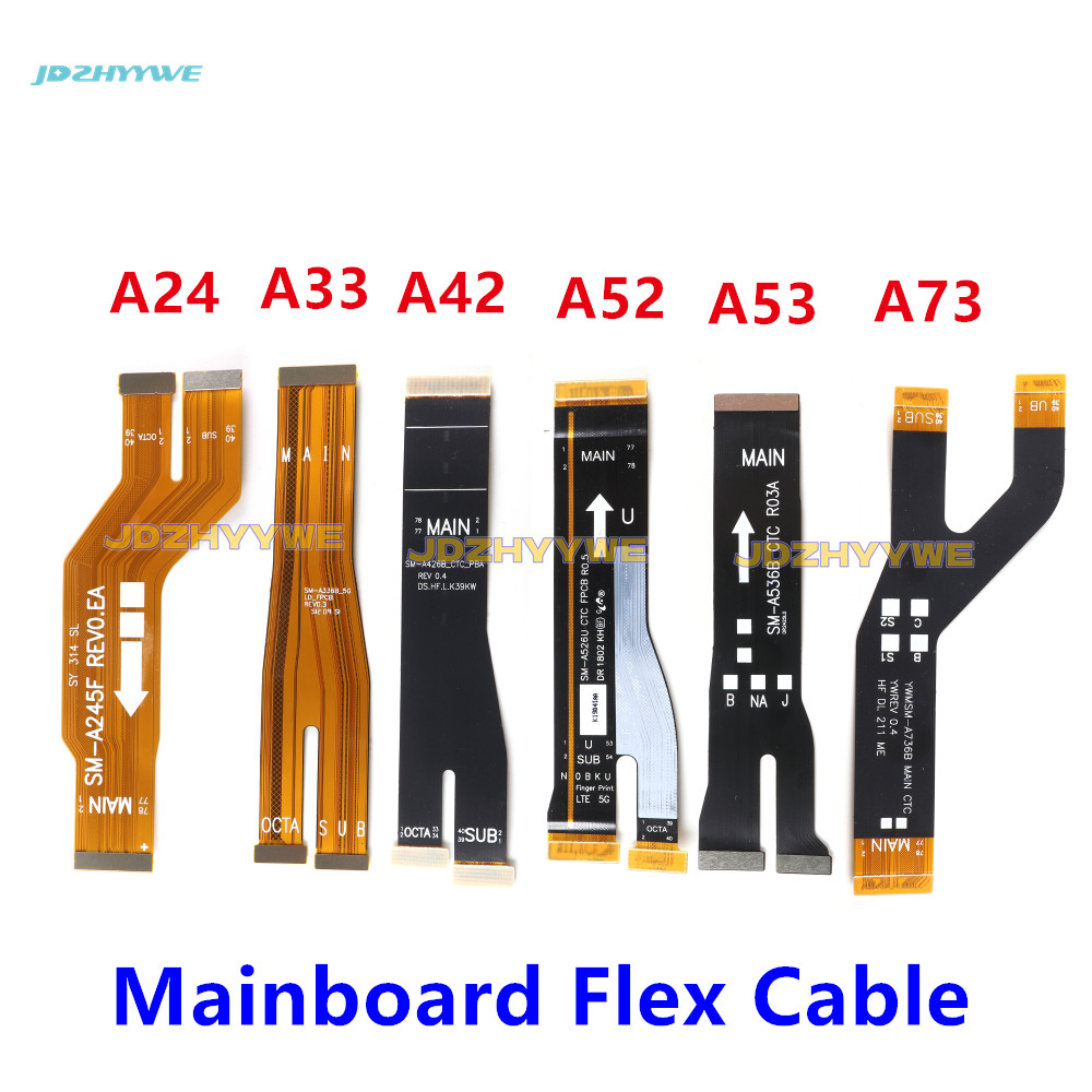 1pcs บอร์ดหลักเมนบอร์ด Connector Flex Cable เปลี่ยนสําหรับ Samsung Galaxy A73 A53 A52 A526U A42 A33 