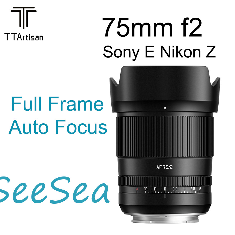 TTArtisan 75 มม. f2 เลนส์โฟกัสอัตโนมัติฟูลเฟรมสําหรับ Sony E / Nikon Z เมาท์กล้องมิเรอร์เลส 75mm f2