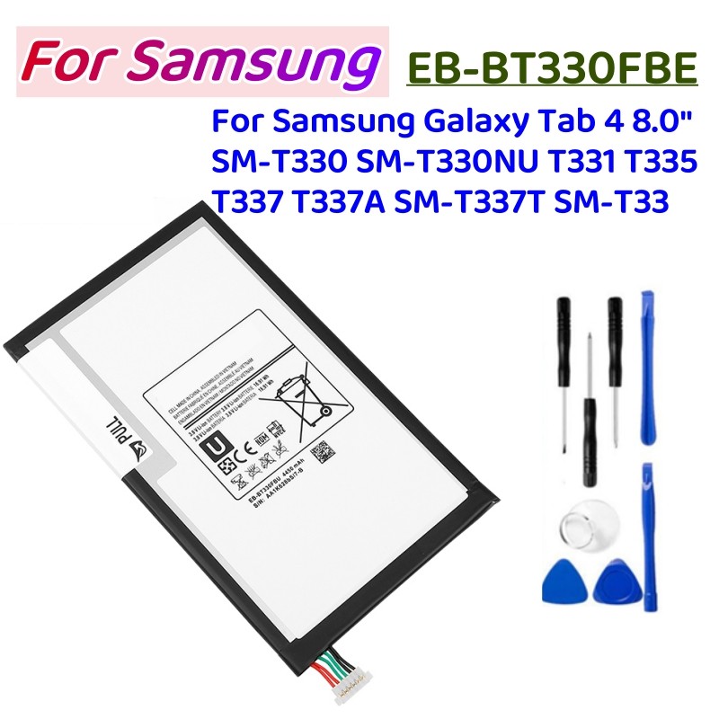 สำหรับ Samsung 4450mAh แบตเตอรี่สำรอง EB-BT330FBE EB-BT330FBU สำหรับ Samsung Galaxy Tab 4 8.0 T331 T