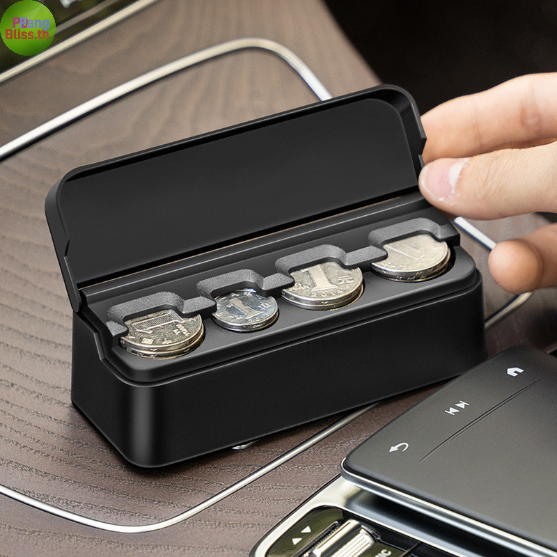 Publiss ผู้ถือเหรียญสําหรับรถยนต์เปลี่ยน Organizer Universal เก็บเหรียญเงินกล่องเงินสดรถบรรทุกอุปกรณ
