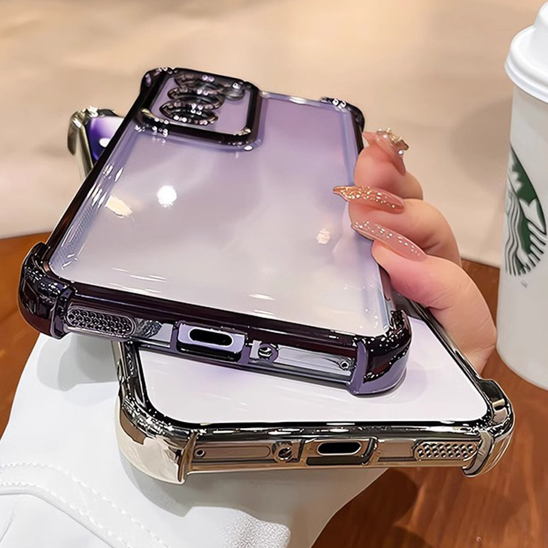 เคสใสสําหรับ OPPO Reno 12 Pro 5G Air-Bag Anti-fall โปร่งใสนุ่มเคสโทรศัพท์ป้องกันเต็มรูปแบบปกหลัง - รูปที่ 2