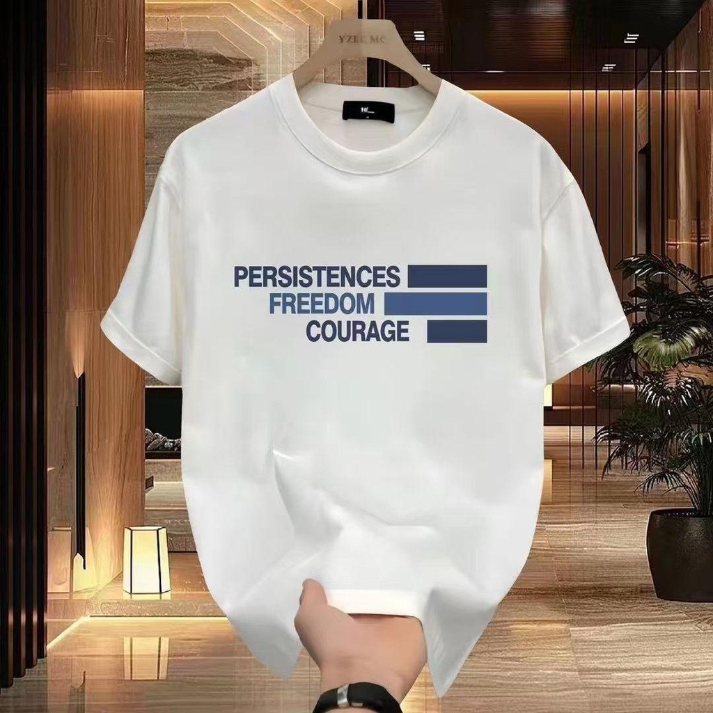 เสื้อยืดแขนสั้น เฮฟวี่เวท ผ้าฝ้ายแท้ ทรงหลวม คอกลม แบรนด์อินเทรนด์ เหมาะสำหรับฤดูร้อนใหม่ 2024 สไตล์เยาวชน อินเทรนด์