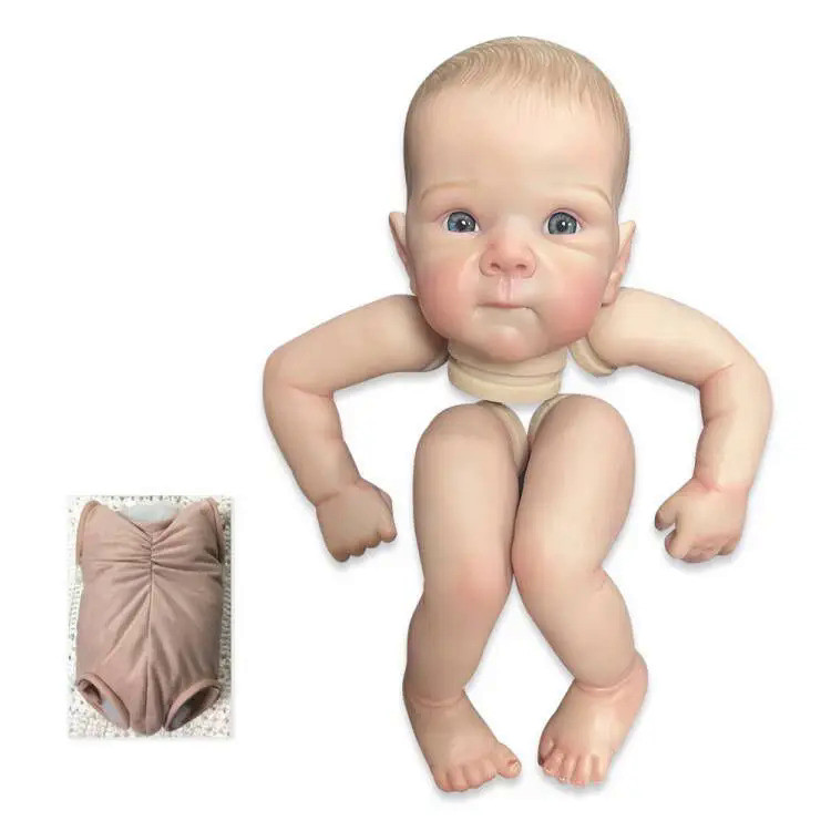 NPK 18inches Already Painted Bebe Bettie Doll Kits Reborn Doll Unassembly DIY Reborn Doll Kit Gift f