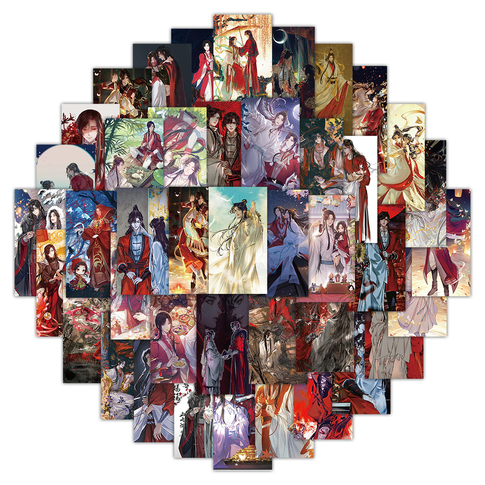 63pcs Anime Heaven Officials Blessing Graffiti สติกเกอร์สําหรับจักรยานบัญชีมือกล่องดินสอ Decals LanLanStickersWorld