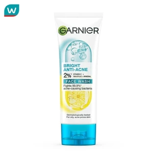 Garnier การ์นิเย่ ไบรท์ แอนตี้-แอคเน่ เฟส วอช 100 มล.
