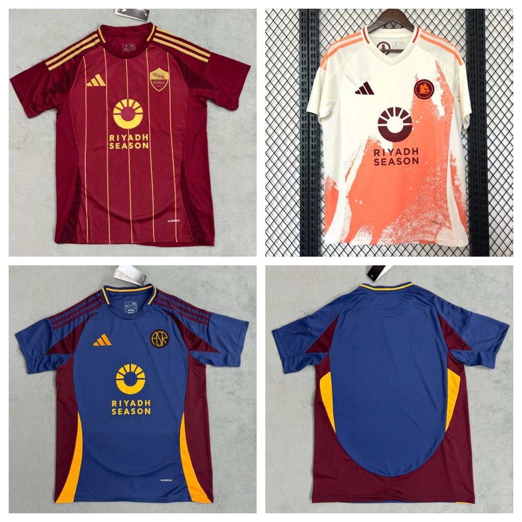 แฟน ๆ 24-25 Roma Home Away เสื้อฟุตบอลเยือนที่สองคุณภาพสูง S-4XL