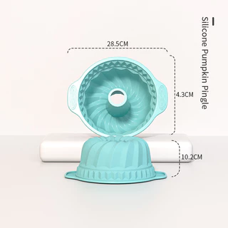 ซิลิโคนเบเกอรี่แม่พิมพ์ Fluted รอบเค้ก Pan Non-Stick Bundt รูปแบบ Jello Buntcake เจลาติน Loaf ขนมปัง Mould