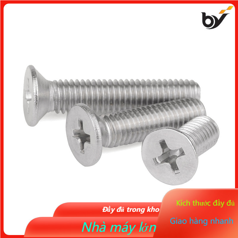INOX 304 M3 M4 M5 M6 หัวสกรูสแตนเลส 10 หัวสลักเกลียวสแตนเลส