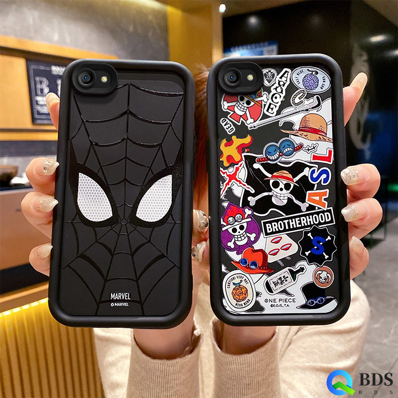 ปลอกสําหรับoppo A83 A57 A77 2022 A38 A18 A58 A78 A72 A92 A17 A17K A16 A16K A15 A15S A76 A96 4G A79 A98 5G Matte Manการ์ตูนเคสโทรศัพท์