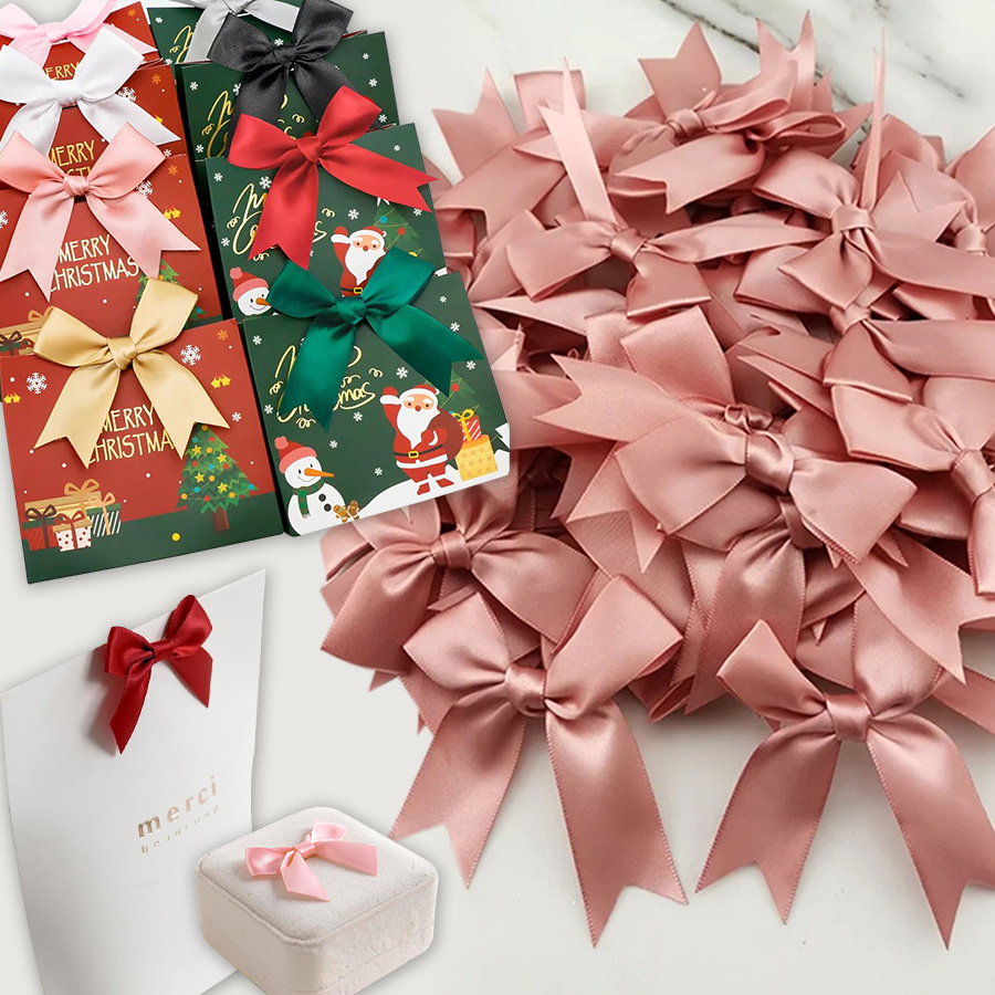 20/50 ชิ้น 8.5*8.5 ซม.Colourful ซาตินริบบิ้น Bows น่ารักริบบิ้นโบว์สําหรับ DIY Craft ตกแต่ง Headwear แฟชั่นเสื้อผ้าอุปกรณ์เสริม Christmas party ตกแต่ง