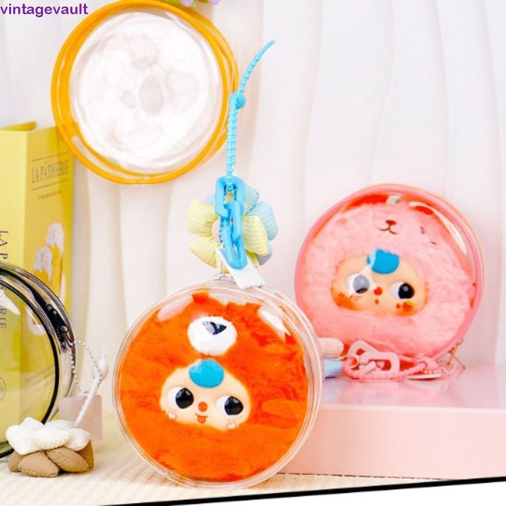 Vintagevault Baby Three Doll Display Bag,โปร่งใสกันฝุ่นCrybabyตุ๊กตาOut-ขากระเป๋า,กระเป๋าพวงกุญแจรอบพร้อมพวงกุญแจSolid POP MARTตุ๊กตาถุงเก็บเด็กของขวัญ