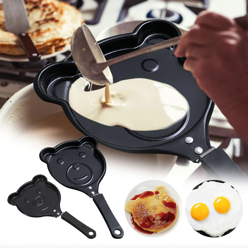 Cartoon Animal Egg Mold Pan Flip Omelette Mold Breakfast Egg Frying Pot Non-Stick Frying Pancake Mak