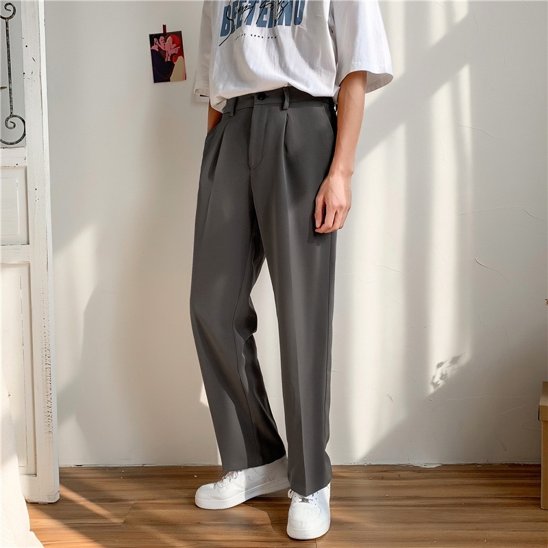56MEN ราคาส่ง2ตัวขึ้นไป Slacks pants A23 กางเกงแสล็คชาย ขายาว กางเกงทำงานผู้ชาย กระดุมหน้า เอวสม็อคห