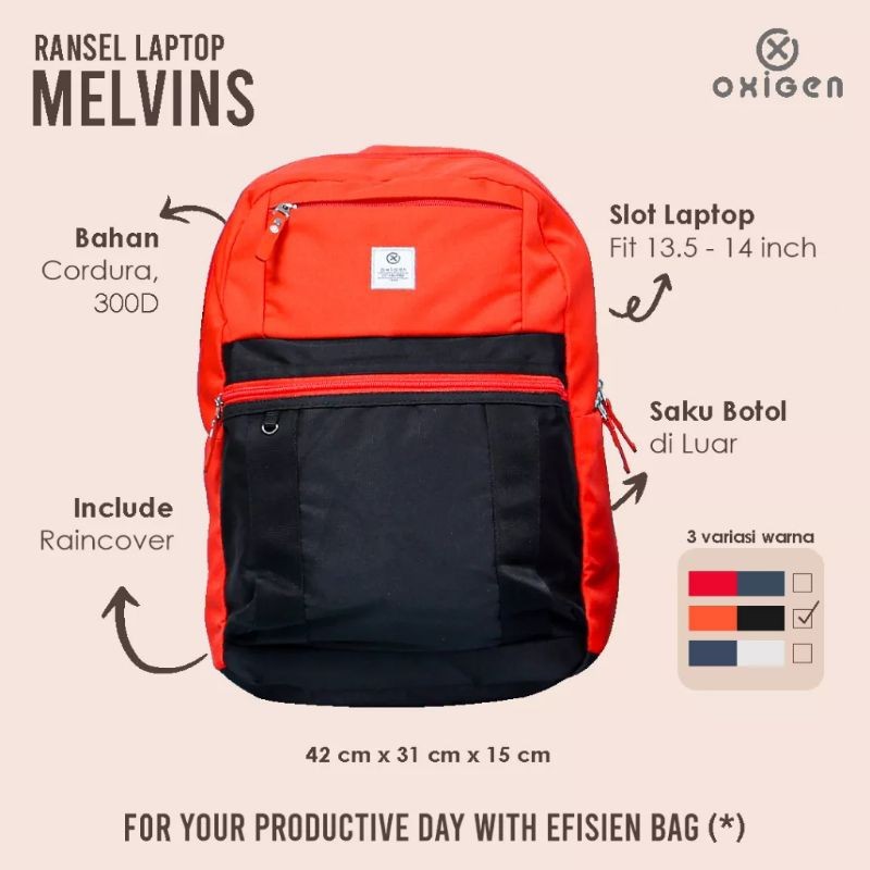 Akap Colectiion - Oxigen Series - Milins Model Work/School Backpack