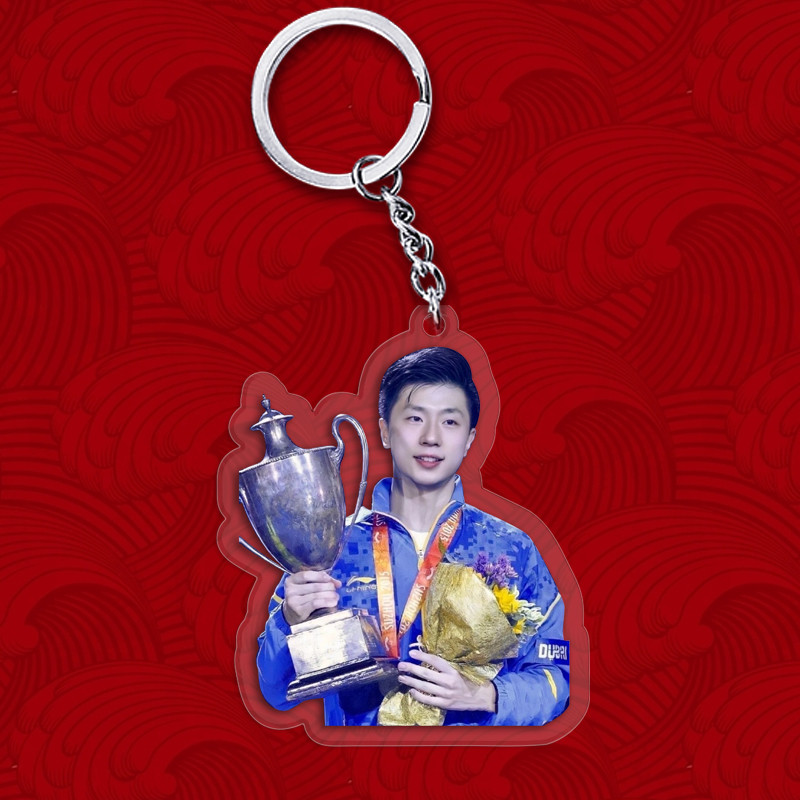 แชมป์ปิงปอง Fan Zhendong Xu Xin Malone Zhang Jike Sun Yingsha อุปกรณ์ต่อพ่วงพวงกุญแจจี้สร้างสรรค์