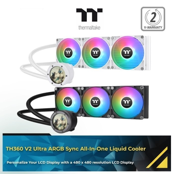 Liquid CPU Cooler THERMALTAKE TH360 V2 Ultra ARGB Sync All-In-One CL-W384-PL12SW-A