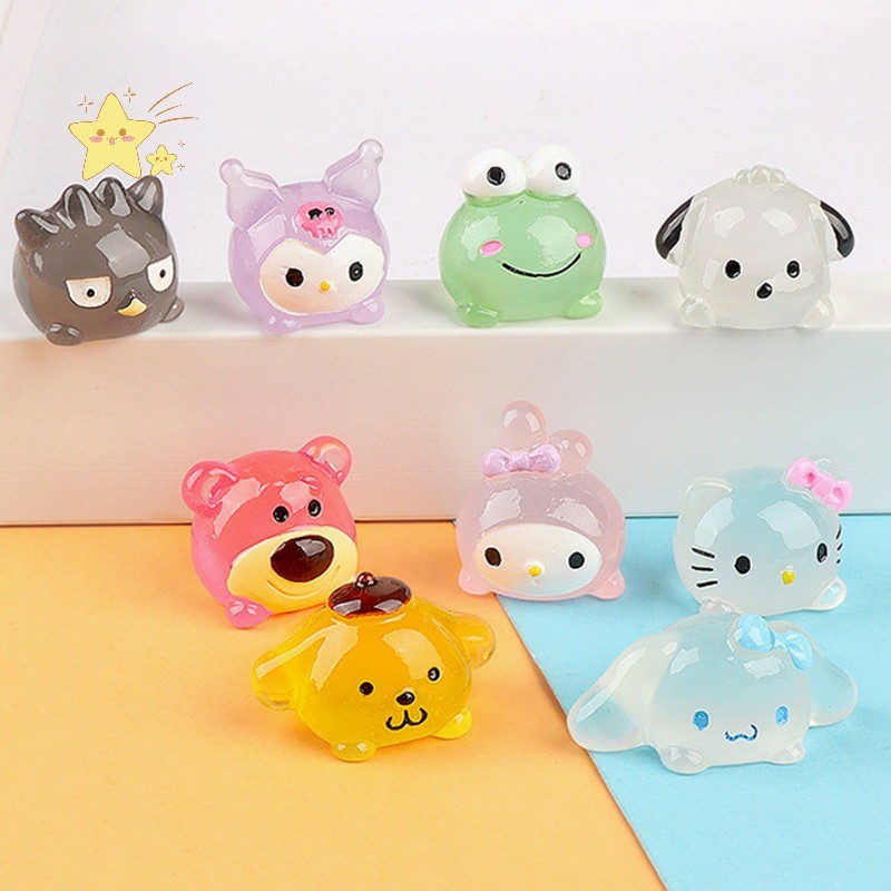 การ์ตูน Mini Trio Big Eyes กบ Kuromi พุดดิ้งสุนัข Melody KT Mini Fairy Tale สวนภูมิทัศน์ตกแต่งรถ - รูปที่ 2