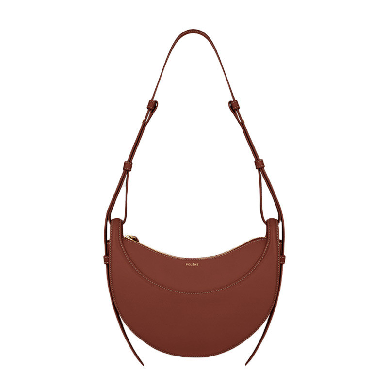 [พร้อมกล่องต้นฉบับ + ถุงเก็บฝุ่น] Nu * mero Dix Sling Bag Number Ten Halfmoon Bag หนังแท้ French Niche Shoulder Womens Bag Saddle Bag