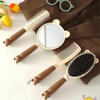 B01-2-4 หวี กระจก หวีแบบพกพา หวีด้ามจับรูปแมวน่ารัก อุปกรณ์เ…