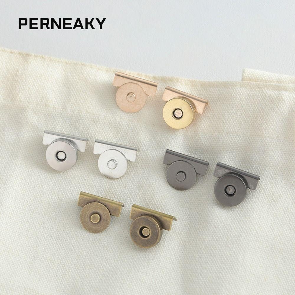 Perneaky 5 คู่กระเป๋าหัวเข็มขัดอุปกรณ์เสริม, 14/18 มม.DIY ปุ่มไม่มีรู, กระเป๋าถือหัวเข็มขัดซ่อนกระเป๋าสตางค์เย็บด้วยตนเองหัตถกรรม Claspsps ปุ่มสําหรับเสื้อผ้ากระเป๋ารองเท้า